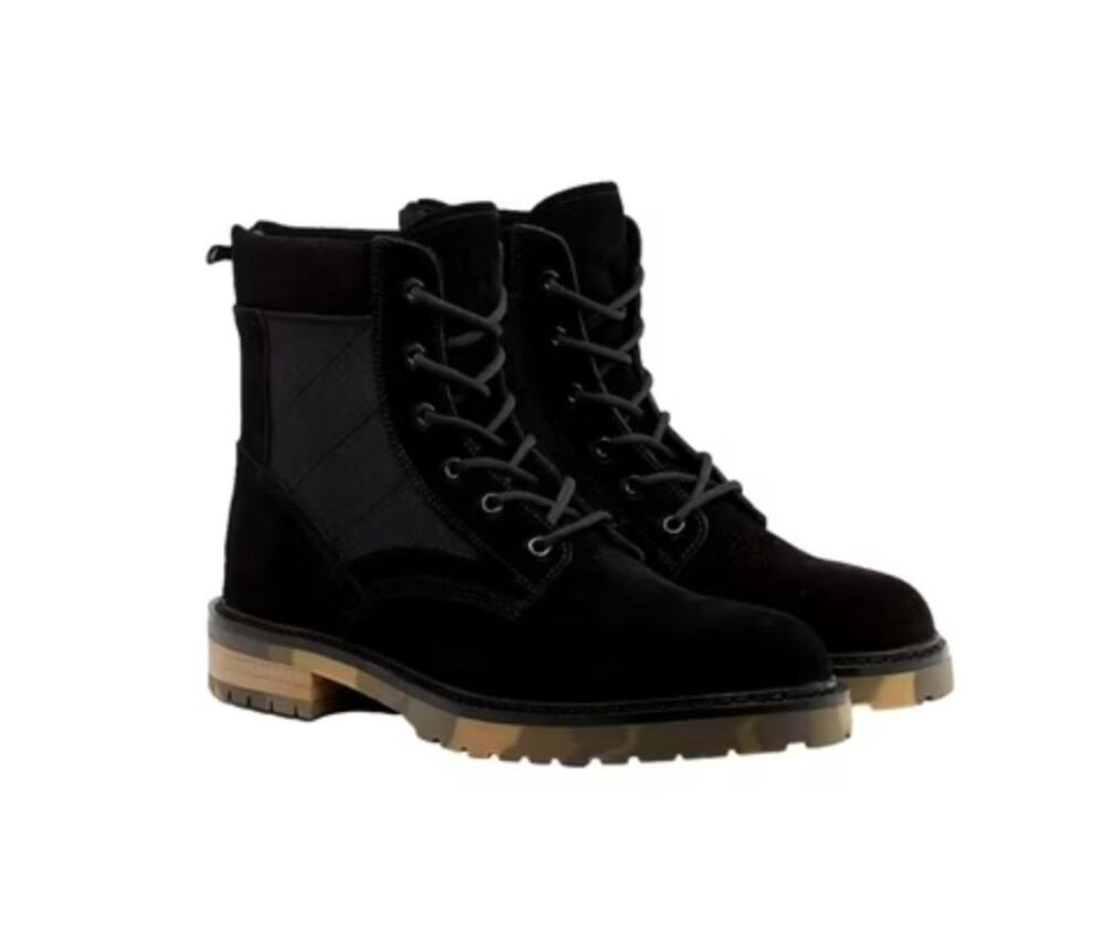 Saint Morta Mens Legion Ankle Combat Boots Size 8 EU 42 Black Suede NIB
